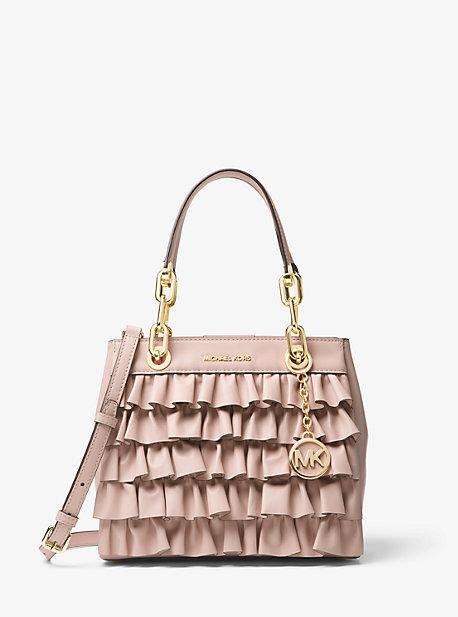 Michael Michael Kors Cynthia Small Ruffled Leather Satchel