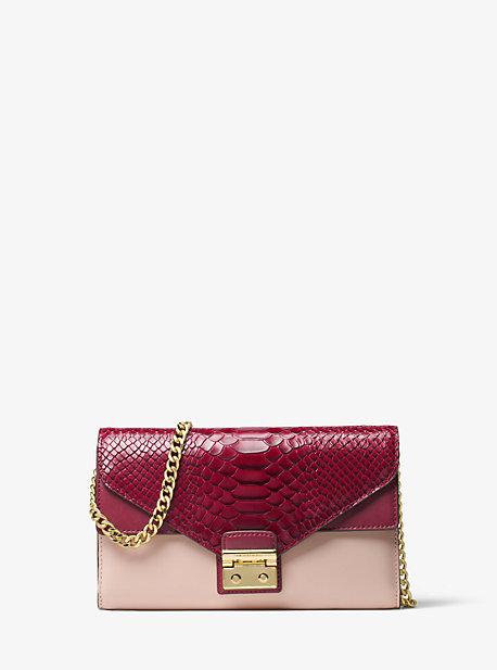Michael Michael Kors Sloan Color-block Leather Chain Wallet