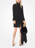 Michael Michael Kors Star Crepe Jacquard Tie-neck Shirtdress