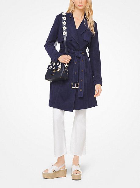 Michael Michael Kors Belted Suede Trench Coat