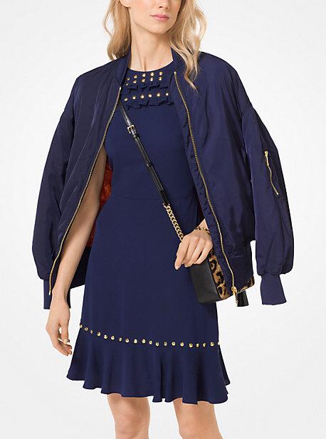 Michael Michael Kors Oversized Twill Bomber Jacket