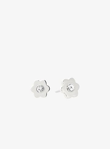 Michael Kors Silver-tone Floral Stud Earrings
