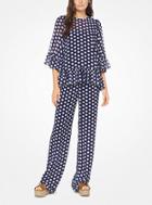 Michael Michael Kors Ruffled Polka Dot Georgette Top