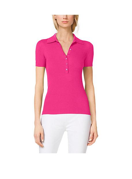 Michael Kors Collection Featherweight Cashmere Polo Henley