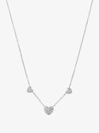 Michael Kors Pav Silver-tone Heart Necklace