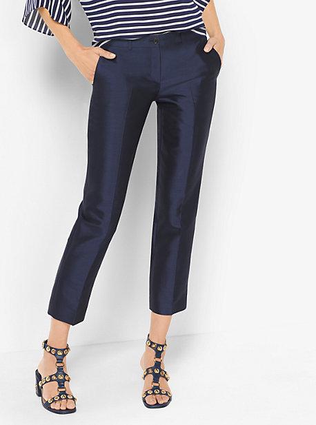 Michael Kors Collection Samantha Silk And Wool Pants