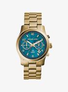 Michael Kors Watch Hunger Stop Runway Gold-tone Stainless Steel Watch