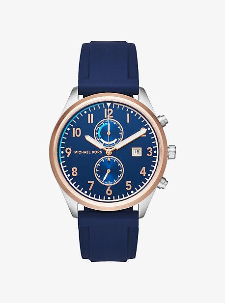 Michael Kors Saunder Rose Gold-tone And Silicone Watch