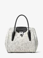 Michael Kors Collection Bancroft Large Crackled Leather Tote