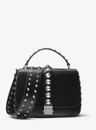 Michael Kors Collection Mia Studded French Calf Shoulder Satchel