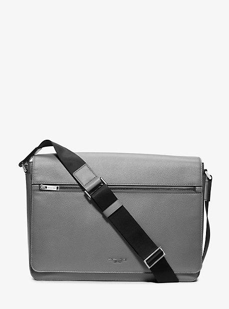 Michael Kors Mens Harrison Large Leather Messenger