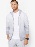 Michael Kors Mens Zip-up Heathered Cotton Hoodie