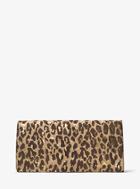 Michael Kors Collection Christy Extra-large Leopard Intarsia Suede Clutch