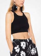 Michael Kors Collection Stretch-viscose Cropped Tank