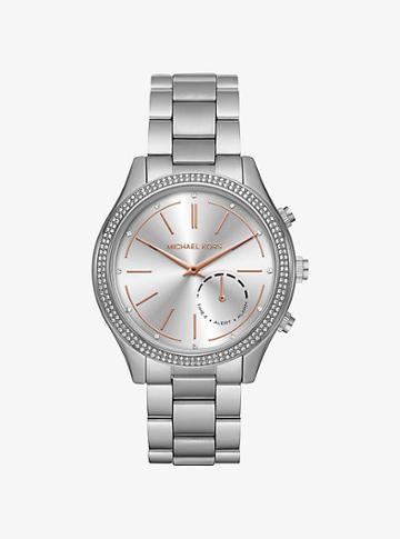 Michael Kors Access Slim Runway Pave Silver-tone Watch