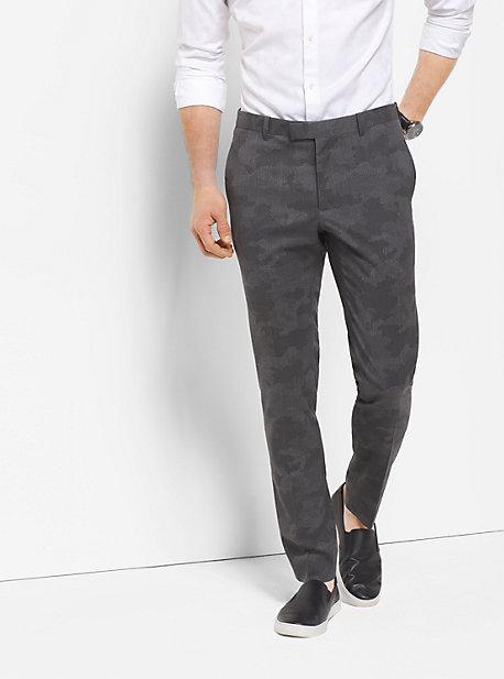 Michael Kors Mens Slim-fit Camouflage Tropical Wool Trousers