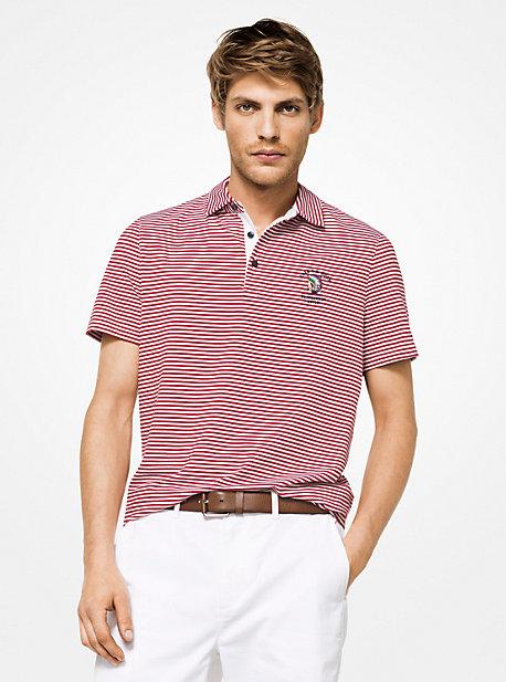 Michael Kors Mens 2018 U.s. Open Michael Kors Striped Polo Shirt