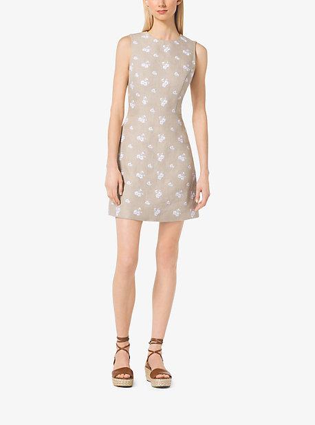 Michael Michael Kors Floral-print Linen Dress