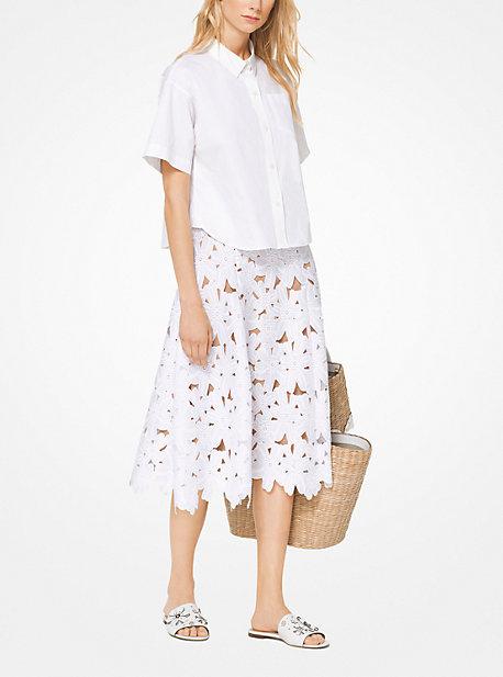 Michael Michael Kors Cotton-poplin Cropped Shirt