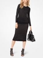 Michael Michael Kors Argyle Studded Stretch-knit Pullover