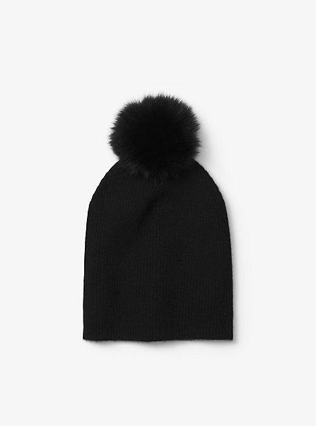 Michael Michael Kors Cashmere And Fur Pom-pom Beanie