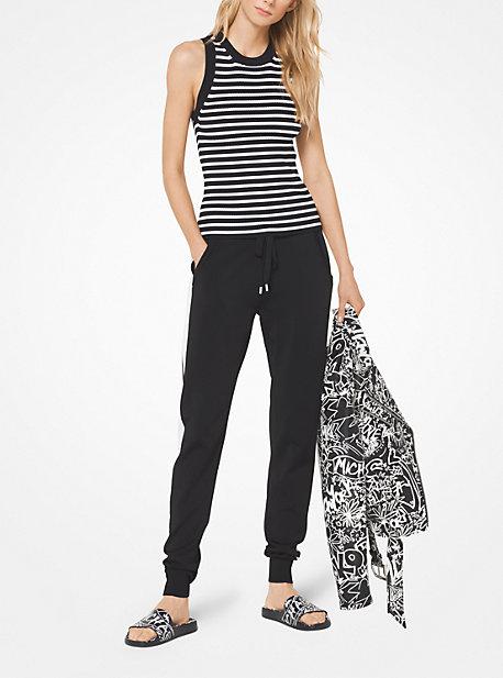 Michael Michael Kors Striped Ribbed Sweater Tank