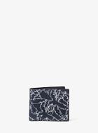 Michael Kors Mens Harrison Slim Palm-print Leather Billfold Wallet