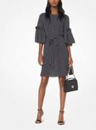 Michael Kors Collection Polka Dot Silk-georgette Dress