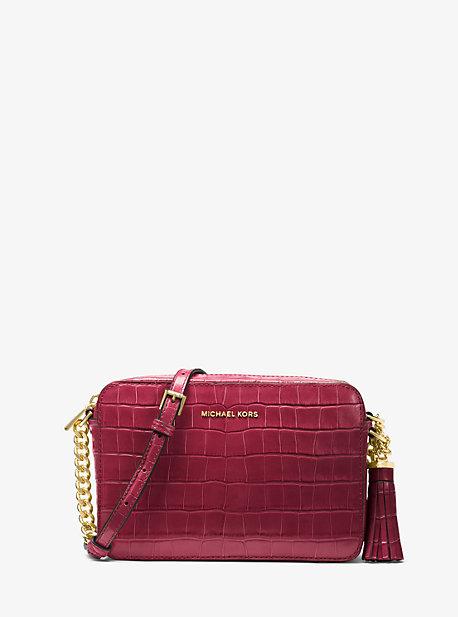 Michael Michael Kors Ginny Crocodile-embossed-leather Crossbody