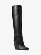Michael Kors Collection Steff Calf Leather Wedge Boot