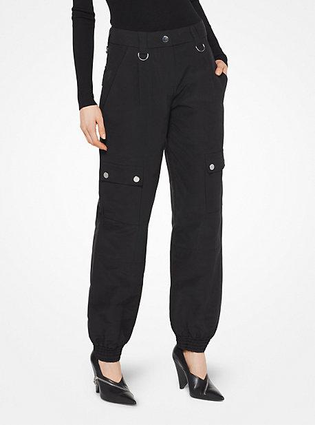 Michael Kors Collection Washed Silk And Cotton-faille Cargo Pants