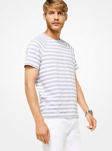 Michael Kors Mens Striped Stretch-cotton Shirt