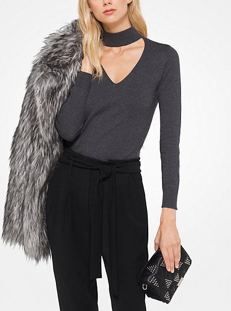 Michael Michael Kors Cotton Cutout Pullover
