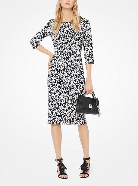 Michael Kors Collection Floral Stretch-jacquard Sheath Dress