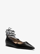 Michael Kors Collection Kallie Leather Lace-up Flat