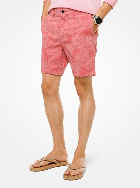 Michael Kors Mens Palm Stretch-cotton Shorts