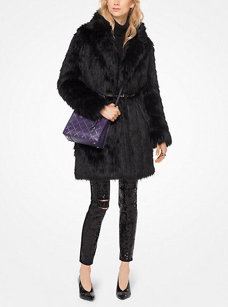 Michael Michael Kors Belted Faux-fur Coat