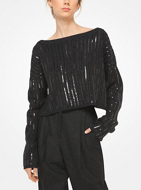 Michael Kors Collection Sequined Cashmere Pullover