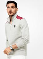 Michael Kors Mens Cotton-blend Quarter-zip Pullover
