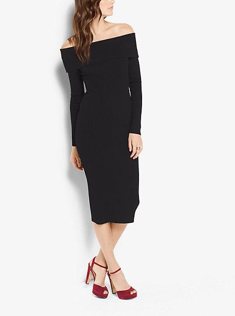 Michael Michael Kors Knit Off-the-shoulder Dress