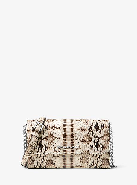 Michael Michael Kors Jet Set Embossed Leather Smartphone Crossbody