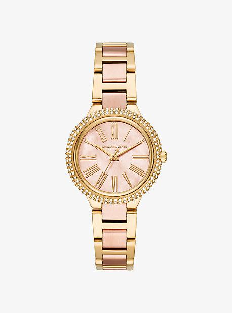 Michael Kors Mini Taryn Pave Two-tone Watch