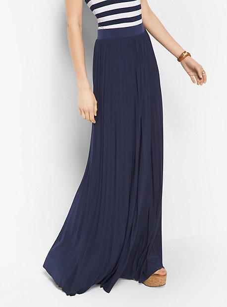 Michael Michael Kors Pleated Jersey Maxi Skirt