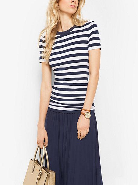 Michael Michael Kors Striped Stretch-viscose Shirt
