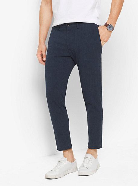 Michael Kors Mens Slim-fit Linen Trousers