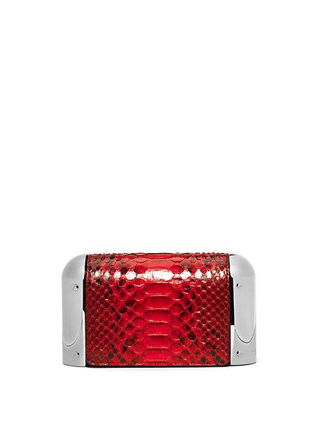 Michael Kors Collection Leyla Python Clutch