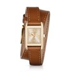 Michael Kors Taylor Gold-tone And Leather Wrap Watch