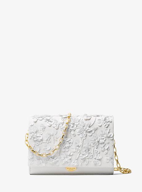 Michael Kors Collection Yasmeen Floral Sequined Calf Leather Clutch