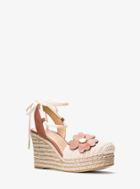 Michael Michael Kors Kit Lace-up Macrame And Leather Wedge
