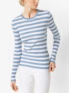 Michael Kors Collection Striped Merino Wool Pullover